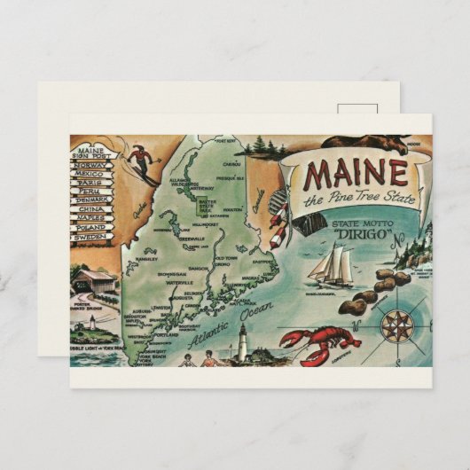 Vintage Karte (Vorne/Hinten)