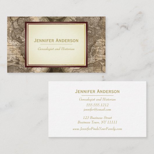 Vintage Karte (Vorne/Hinten)