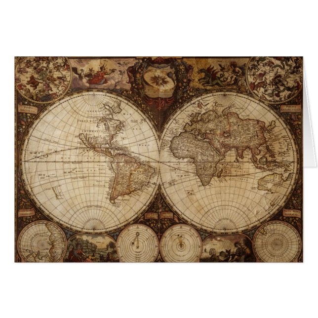 Vintage Karte (Vorderseite (Horizontal))