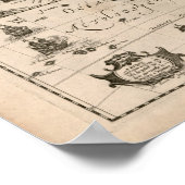 Vintage Karte 1640 Afrika Poster (Ecke)