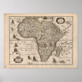 Vintage Karte 1640 Afrika Poster (Vorne)