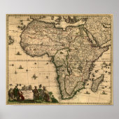 Vintage Karte 1688 Afrika Poster (Vorne)