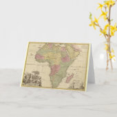 Vintage Karte 1725 für Afrika (Gelbe Blume)