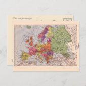 Vintage Karte, 1920, Europa Postkarte (Vorne/Hinten)