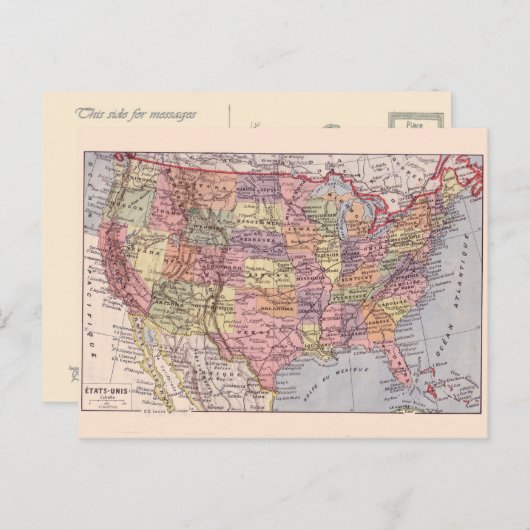 Vintage Karte, 1920, USA Staaten Postkarte (Vorne/Hinten)