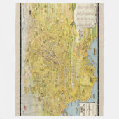 Vintage Karte 1932 Greater Los Angeles wiederherge Fleecedecke (Vorderseite)