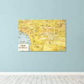 Vintage Karte 1932 Greater Los Angeles wiederherge Leinwanddruck (Insitu (Holzboden))