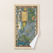 Vintage Karte 1932 Oregon Trail Badhandtuch Set (Handtuch)