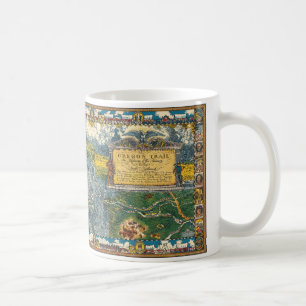 Vintage Karte 1932 Oregon Trail Kaffeetasse
