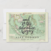 Vintage Karte Abenteuerparty (Vorderseite)