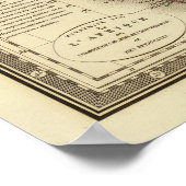 Vintage Karte Afrikas (1828) Poster (Ecke)