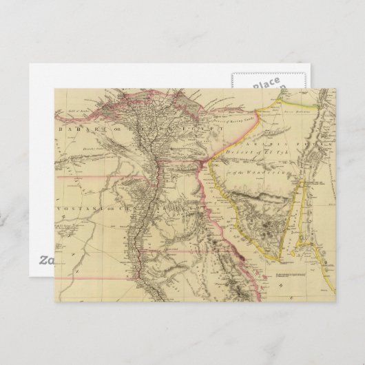 Vintage Karte Ägyptens (1832) (Vorne/Hinten)