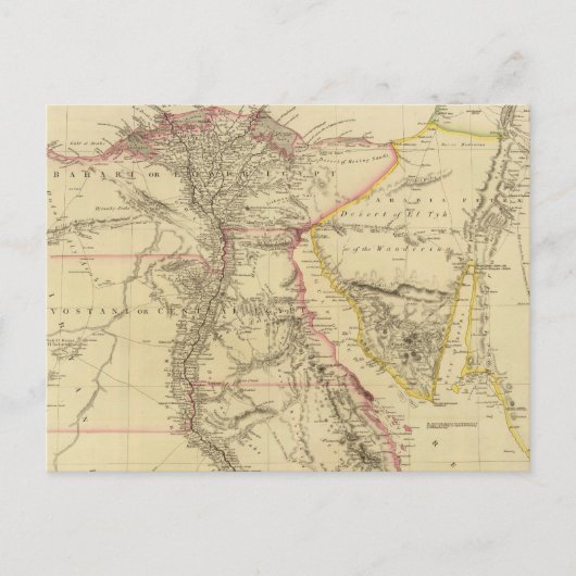 Vintage Karte Ägyptens (1832) (Vorderseite)