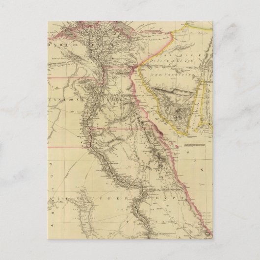 Vintage Karte Ägyptens (1832) (Vorderseite)