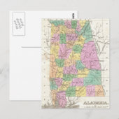 Vintage Karte Alabamas (1827) (Vorne/Hinten)