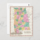 Vintage Karte Alabamas (1827) (Vorne/Hinten)