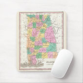 Vintage Karte Alabamas (1827) Mousepad (Mit Mouse)