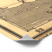 Vintage Karte Alabamas (1848) Poster (Ecke)