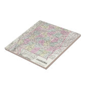 Vintage Karte Alabamas (1855) Fliese (Seite)
