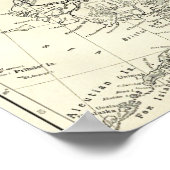 Vintage Karte Alaska Print Poster (Ecke)