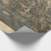 Vintage Karte Alexandria VA (1863) Geschenkpapier (Ecke)
