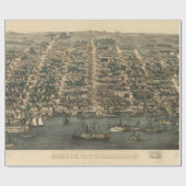 Vintage Karte Alexandria VA (1863) Geschenkpapier (Flach)