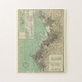 Vintage Karte Algiers Algerien (1912) Puzzle (Vertikal)