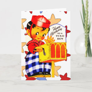 Vintage-Karte Alles Gute zum Geburtstag für einen Karte