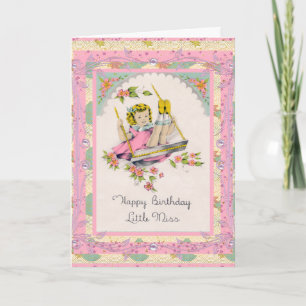 Vintage-Karte Alles Gute zum Geburtstag für kleine Karte