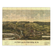 Vintage Karte Alton & Alton Bay NH 1888