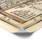 Vintage Karte Amerikas (1720) Poster (Ecke)