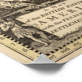 Vintage Karte Amerikas (1733) Poster (Ecke)