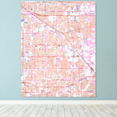 Vintage Karte Anaheim & Garden Grove CA (1965) Leinwanddruck (Insitu (Holzboden))