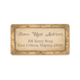 Vintage Karte. Anschrift / Versand / Buch Adressaufkleber