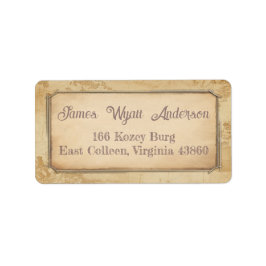 Vintage Karte. Anschrift / Versand / Buch Adressaufkleber