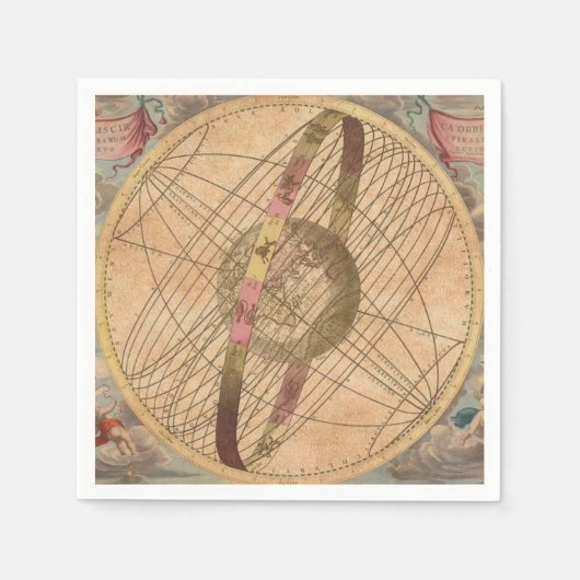 Vintage Karte Antike Decoupage Nautischer Kompass Serviette (Vorderseite)