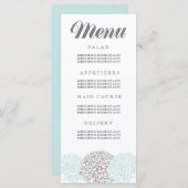 Vintage Karte Aqua Zinnia Blume Hochzeiten (Vorne/Hinten)