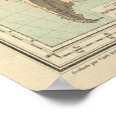 Vintage Karte Argentiniens (1882) Poster (Ecke)