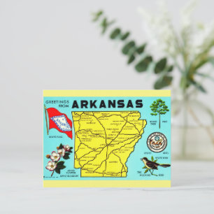 Vintage Karte Arkansas Postkarte