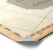 Vintage Karte Australiens (1814) Poster (Ecke)