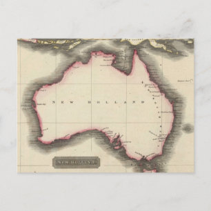 Vintage Karte Australiens (1817)