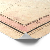 Vintage Karte Australiens (1818) Poster (Ecke)