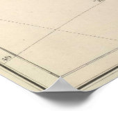 Vintage Karte Australiens (1848) Poster (Ecke)