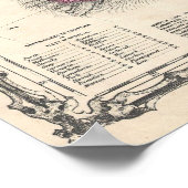 Vintage Karte Australiens (1862) Poster (Ecke)