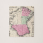 Vintage Karte Australiens (1862) Puzzle (Vertikal)