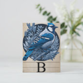 Vintage Karte B Blaumeise (Stehend Vorderseite)