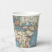 Vintage Karte Babydusche Papiersorten Pappbecher (Rückseite)