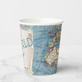 Vintage Karte Babydusche Papiersorten Pappbecher (Links)