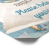 Vintage Karte Babydusche Poster (Ecke)