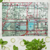 Vintage Karte BALTIMORES Handtuch (Gefaltet)